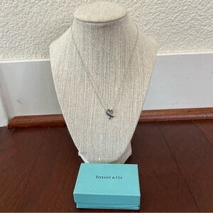 Tiffany & Co. Paloma Picasso Loving Heart Sterling Silver Pendant Necklace SV925